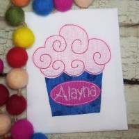 Cupcake Machine Applique Design